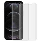 For iPhone 12 / 12 Pro 2pcs 3D Curved Silk-screen PET Full Coverage Protective Film(Transparent) - 1