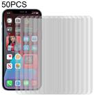 For iPhone 12 Pro Max 50pcs 3D Curved Silk-screen PET Full Coverage Protective Film(Transparent) - 1