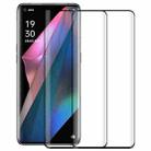 For OnePlus 9 Pro 2 PCS 3D Curved Silk-screen PET Full Coverage Protective Film(Black) - 1