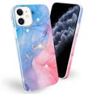 Frosted Watercolor Marble TPU Protective Case For iPhone 11 Pro(Blue+Pink) - 1