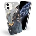 Frosted Watercolor Marble TPU Protective Case For iPhone 11 Pro(Black) - 1