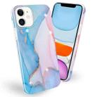 Frosted Watercolor Marble TPU Protective Case For iPhone 11(Baby Blue) - 1