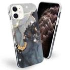 Frosted Watercolor Marble TPU Protective Case For iPhone 11 Pro Max(Black) - 1