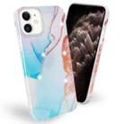 Frosted Watercolor Marble TPU Protective Case For iPhone 11 Pro Max(Aqua Blue) - 1