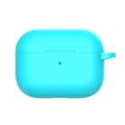 For Apple AirPods Pro Silicone Wireless Earphone Protective Case, Support Wireless Charging(Blue) - 1