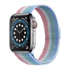 Four-color Rainbow Milanese Watch Band For Apple Watch Series 7 45mm / 6 & SE & 5 & 4 44mm / 3 & 2 & 1 42mm(13) - 1