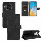 For CUBOT Note 20 Solid Color Skin Feel Magnetic Buckle Horizontal Flip Calf Texture PU Leather Case with Holder & Card Slots & Wallet(Black) - 1