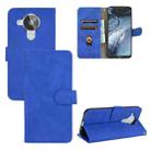 For Nokia 7.3 Solid Color Skin Feel Magnetic Buckle Horizontal Flip Calf Texture PU Leather Case with Holder & Card Slots & Wallet(Blue) - 1