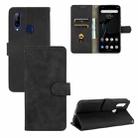 For ZTE Libero 5G Solid Color Skin Feel Magnetic Buckle Horizontal Flip Calf Texture PU Leather Case with Holder & Card Slots & Wallet(Black) - 1