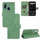 For ZTE Libero 5G Solid Color Skin Feel Magnetic Buckle Horizontal Flip Calf Texture PU Leather Case with Holder & Card Slots & Wallet(Green) - 1