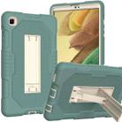 For Samsung Galaxy Tab A7 Lite T220 / T225 (2021) Contrast Color Robot Shockproof Silicone + PC Protective Case with Holder(Jade Green) - 1