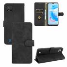 For OPPO Realme C11 (2021) / Realme C20 Solid Color Skin Feel Magnetic Buckle Horizontal Flip Calf Texture PU Leather Case with Holder & Card Slots & Wallet(Black) - 1