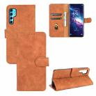 For TCL 20 Pro 5G Solid Color Skin Feel Magnetic Buckle Horizontal Flip Calf Texture PU Leather Case with Holder & Card Slots & Wallet(Brown) - 1