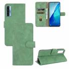 For TCL 20S Solid Color Skin Feel Magnetic Buckle Horizontal Flip Calf Texture PU Leather Case with Holder & Card Slots & Wallet(Green) - 1