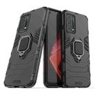 For OPPO K9 Shockproof PC + TPU Protective Case with Magnetic Ring Holder(Black) - 1