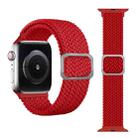 Buckle Braided Elastic Strap Watch Band For Apple Watch Series 7 45mm / 6 & SE & 5 & 4 44mm / 3 & 2 & 1 42mm(Red) - 1