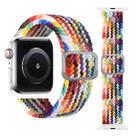 Buckle Braided Elastic Strap Watch Band For Apple Watch Ultra 49mm&Watch Ultra 2 49mm / Series 9&8&7 45mm / SE 3&SE 2&6&SE&5&4 44mm / 3&2&1 42mm(Rainbow Color) - 1