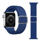 Buckle Braided Elastic Strap Watch Band For Apple Watch Series 8&7 41mm / SE 2&6&SE&5&4 40mm / 3&2&1 38mm(Blue) - 1