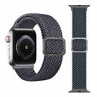 Buckle Braided Elastic Strap Watch Band For Apple Watch Series 8&7 41mm / SE 2&6&SE&5&4 40mm / 3&2&1 38mm(Grey) - 1