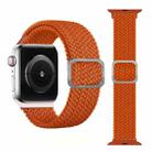 Buckle Braided Elastic Strap Watch Band For Apple Watch Series 8&7 41mm / SE 2&6&SE&5&4 40mm / 3&2&1 38mm(Bright Orange) - 1