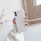 For iPhone 11 Shell Texture IMD Half-coverage TPU Protective Case (White) - 1