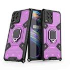 For OPPO Realme 8 Space PC+TPU Ring Holder Protective Case(Purple) - 1