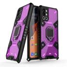 For OnePlus 9R Space PC+TPU Ring Holder Protective Case(Purple) - 1