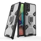 For Samsung Galaxy A71 Space PC+TPU Ring Holder Protective Case(Silver) - 1