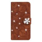 For iPhone 7 Plus / 8 Plus Calf Pattern Diamond Mandala Double Folding Design Embossed Leather Case with Wallet & Holder & Card Slots(Brown) - 2