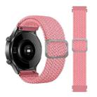 For Huawei Watch 3 / 3 Pro Adjustable Nylon Braided Elasticity Watch Band(Pink) - 1