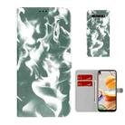 For LG K61 Cloud Fog Pattern Horizontal Flip Leather Case with Holder & Card Slot & Wallet(Dark Green) - 1