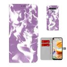 For LG K61 Cloud Fog Pattern Horizontal Flip Leather Case with Holder & Card Slot & Wallet(Purple) - 1