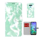 For LG K50 / Q60 Cloud Fog Pattern Horizontal Flip Leather Case with Holder & Card Slot & Wallet(Mint Green) - 1