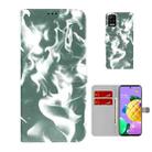 For LG K52 / K62 / Q52 Cloud Fog Pattern Horizontal Flip Leather Case with Holder & Card Slot & Wallet(Dark Green) - 1