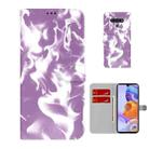 For LG Stylo 6 / K71 Cloud Fog Pattern Horizontal Flip Leather Case with Holder & Card Slot & Wallet(Purple) - 1