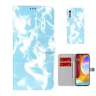 For LG Velvet / G9 Cloud Fog Pattern Horizontal Flip Leather Case with Holder & Card Slot & Wallet(Sky Blue) - 1