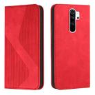 For Xiaomi Redmi 9 Skin Feel Magnetic S-type Solid Color Horizontal Flip Leather Case with Holder & Card Slot & Wallet(Red) - 1