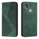 For Xiaomi Redmi 9C Skin Feel Magnetic S-type Solid Color Horizontal Flip Leather Case with Holder & Card Slot & Wallet(Green) - 1