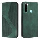 For Xiaomi Redmi Note 8 Skin Feel Magnetic S-type Solid Color Horizontal Flip Leather Case with Holder & Card Slot & Wallet(Green) - 1