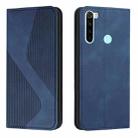 For Xiaomi Redmi Note 8 Skin Feel Magnetic S-type Solid Color Horizontal Flip Leather Case with Holder & Card Slot & Wallet(Blue) - 1
