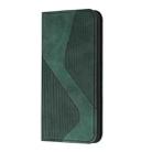 For Xiaomi Redmi Note 9 5G / Note 9T Skin Feel Magnetic S-type Solid Color Horizontal Flip Leather Case with Holder & Card Slot & Wallet(Green) - 2