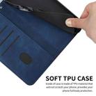 For Xiaomi Redmi Note 9 5G / Note 9T Skin Feel Magnetic S-type Solid Color Horizontal Flip Leather Case with Holder & Card Slot & Wallet(Blue) - 6