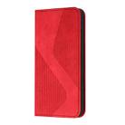For Xiaomi Poco M3 Skin Feel Magnetic S-type Solid Color Horizontal Flip Leather Case with Holder & Card Slot & Wallet(Red) - 2
