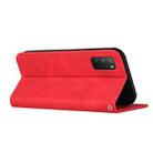 For Xiaomi Poco M3 Skin Feel Magnetic S-type Solid Color Horizontal Flip Leather Case with Holder & Card Slot & Wallet(Red) - 4