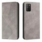 For Xiaomi Poco M3 Skin Feel Magnetic S-type Solid Color Horizontal Flip Leather Case with Holder & Card Slot & Wallet(Grey) - 1