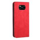 For Xiaomi Poco X3 NFC Skin Feel Magnetic S-type Solid Color Horizontal Flip Leather Case with Holder & Card Slot & Wallet(Red) - 3