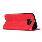 For Xiaomi Poco X3 NFC Skin Feel Magnetic S-type Solid Color Horizontal Flip Leather Case with Holder & Card Slot & Wallet(Red) - 4