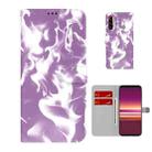 For Sony Xperia 5 Cloud Fog Pattern Horizontal Flip Leather Case with Holder & Card Slot & Wallet(Purple) - 1