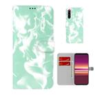 For Sony Xperia 5 Cloud Fog Pattern Horizontal Flip Leather Case with Holder & Card Slot & Wallet(Mint Green) - 1