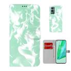 For OnePlus 9 Pro Cloud Fog Pattern Horizontal Flip Leather Case with Holder & Card Slot & Wallet(Mint Green) - 1